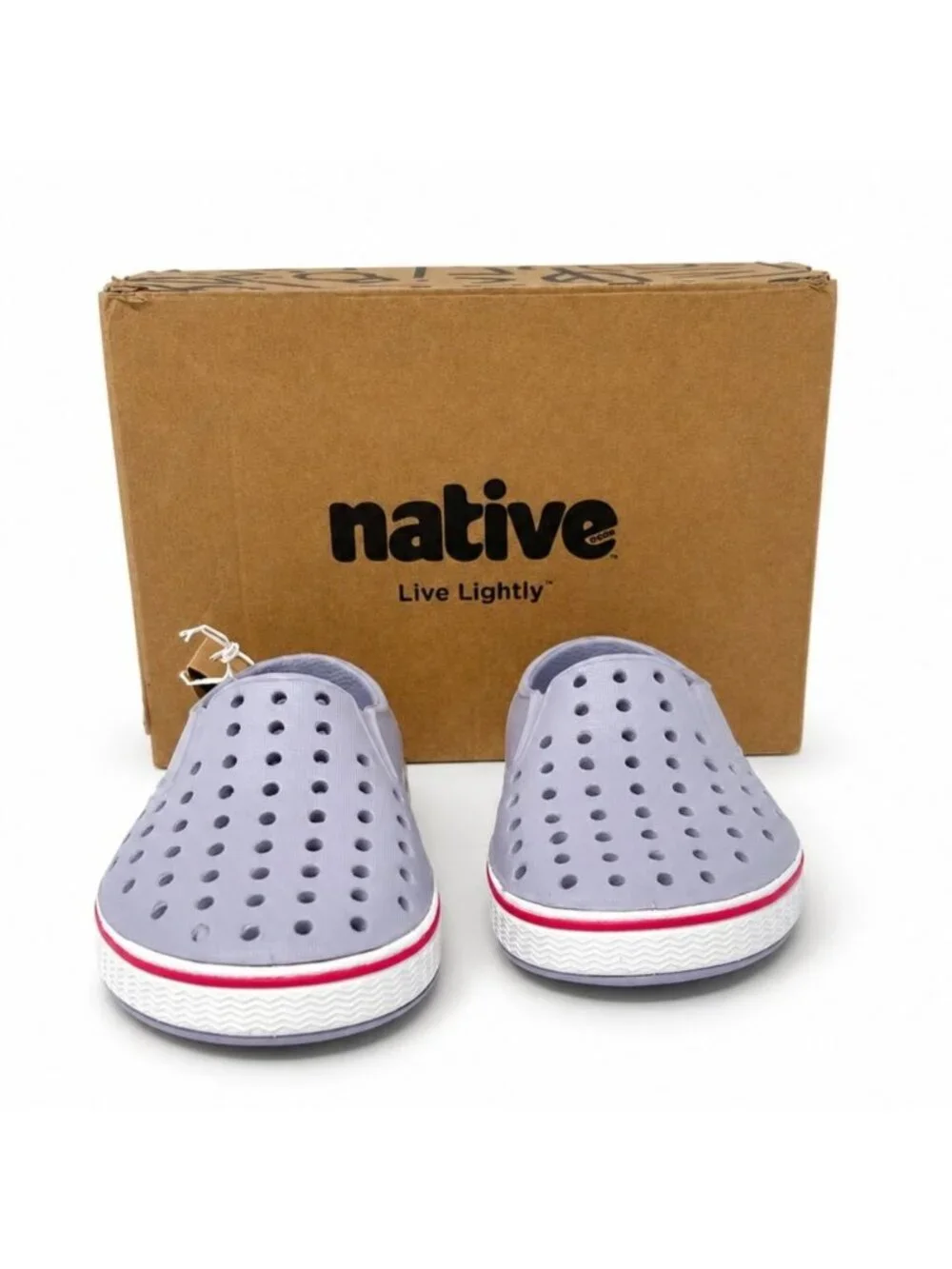 Native Shoes Miles Slip-On Future Purple Shell White Toddler C5 Lightweight EVA